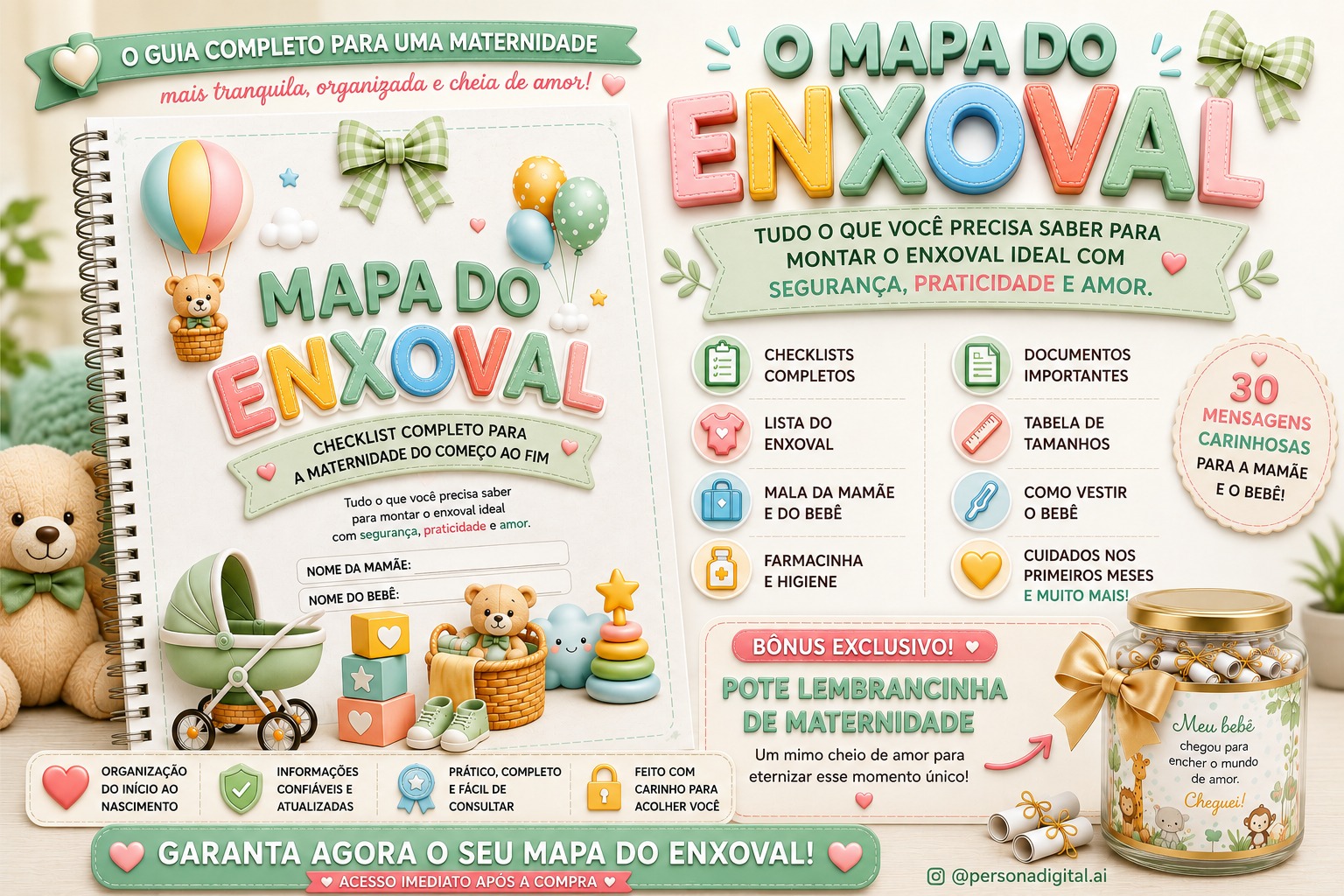 Mapa do Enxoval do Bebê — Guia completo ilustrado